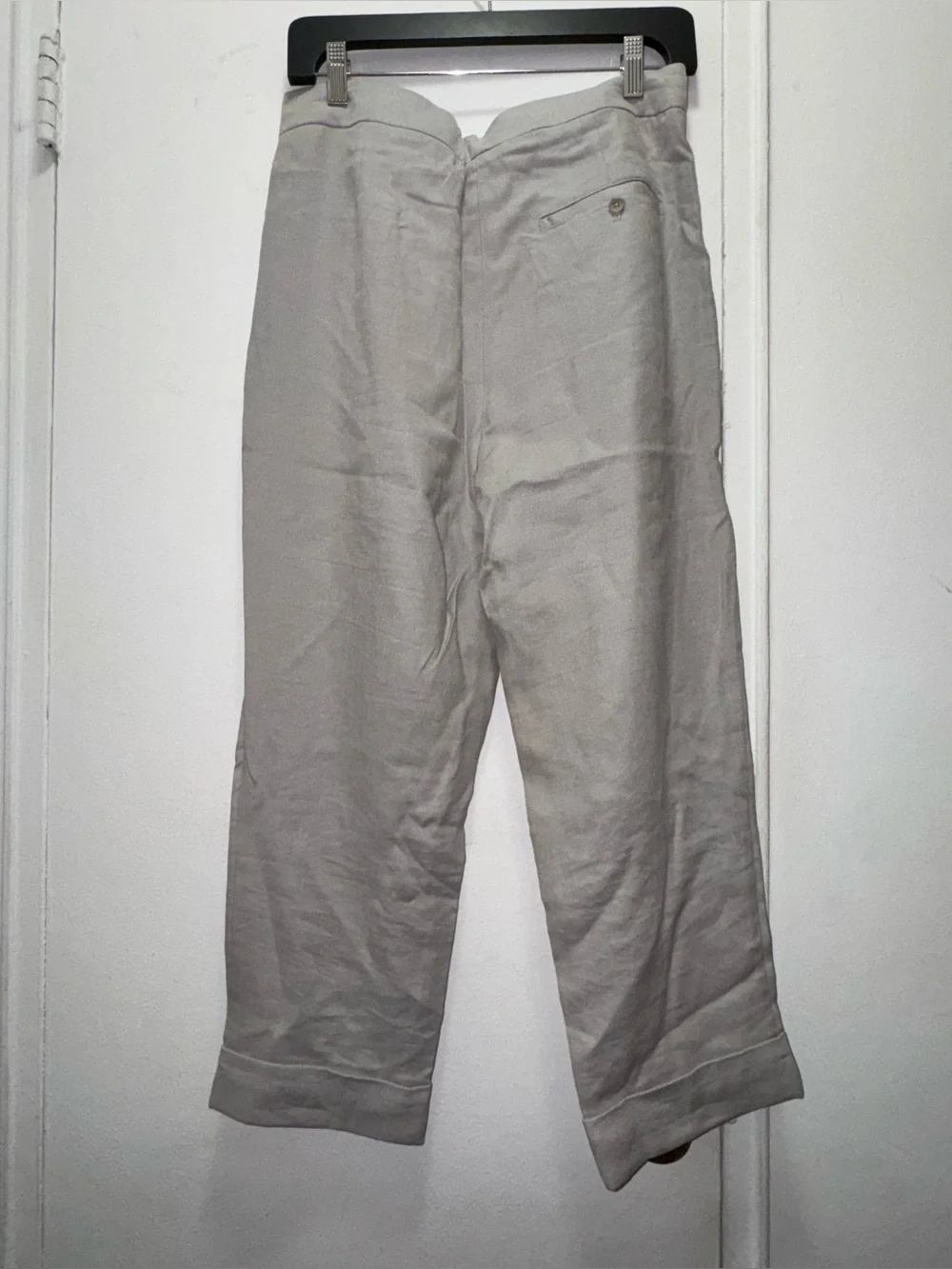 Aritzia Wilfred Size S Allant Gray Boat Pants Linen Blend Womens Ankle Crop